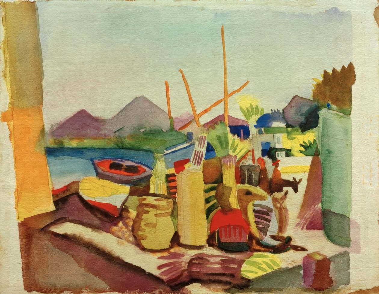 Paisaje cerca de Hammamet de August Macke