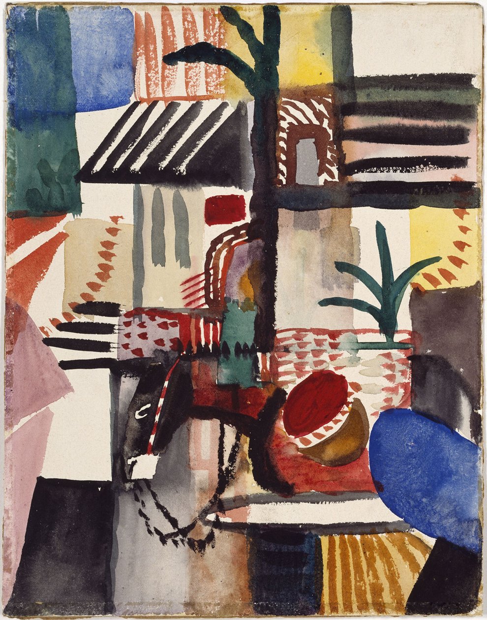 Hombre con burro, Túnez, 1914 de August Macke
