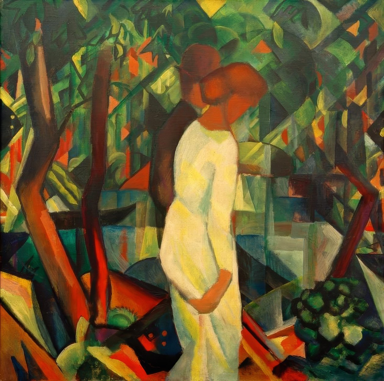 Pareja en el bosque de August Macke