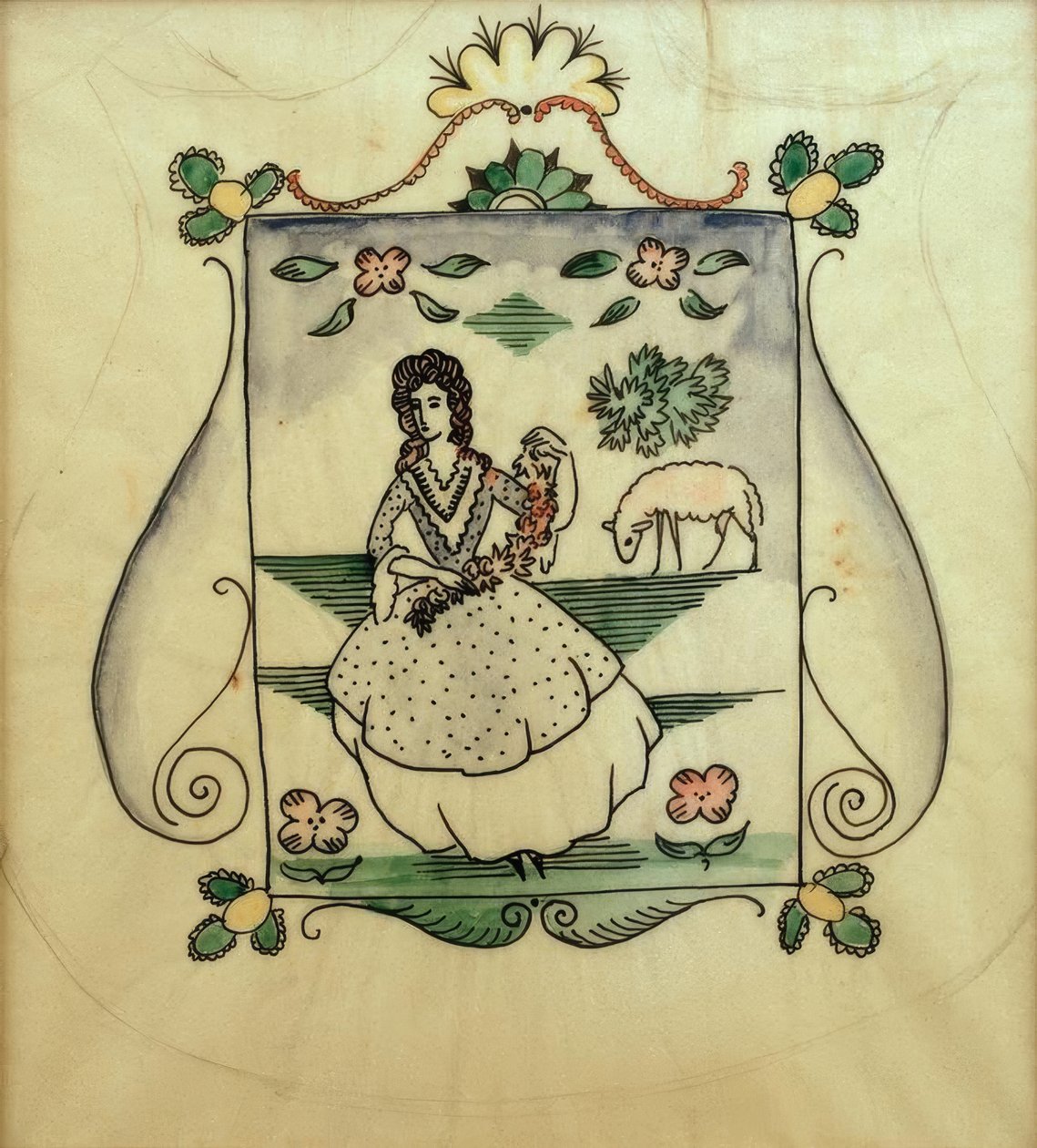 Pastora con una oveja de August Macke