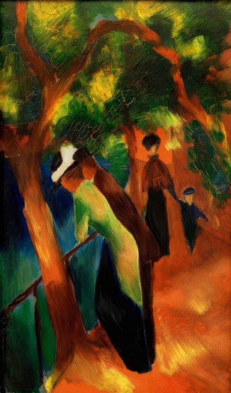 Camino soleado de August Macke