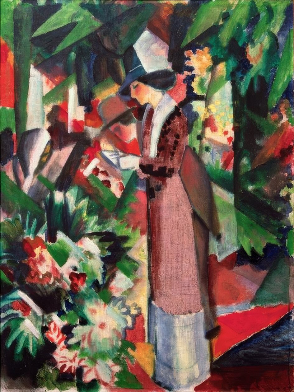 Paseo en flores de August Macke