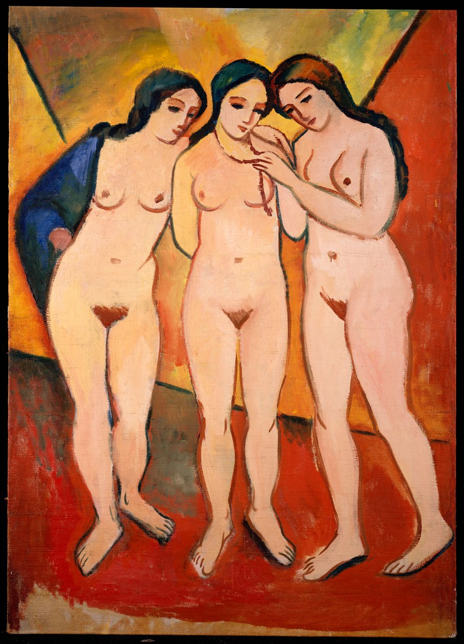 Tres Mujeres Desnudas de August Macke