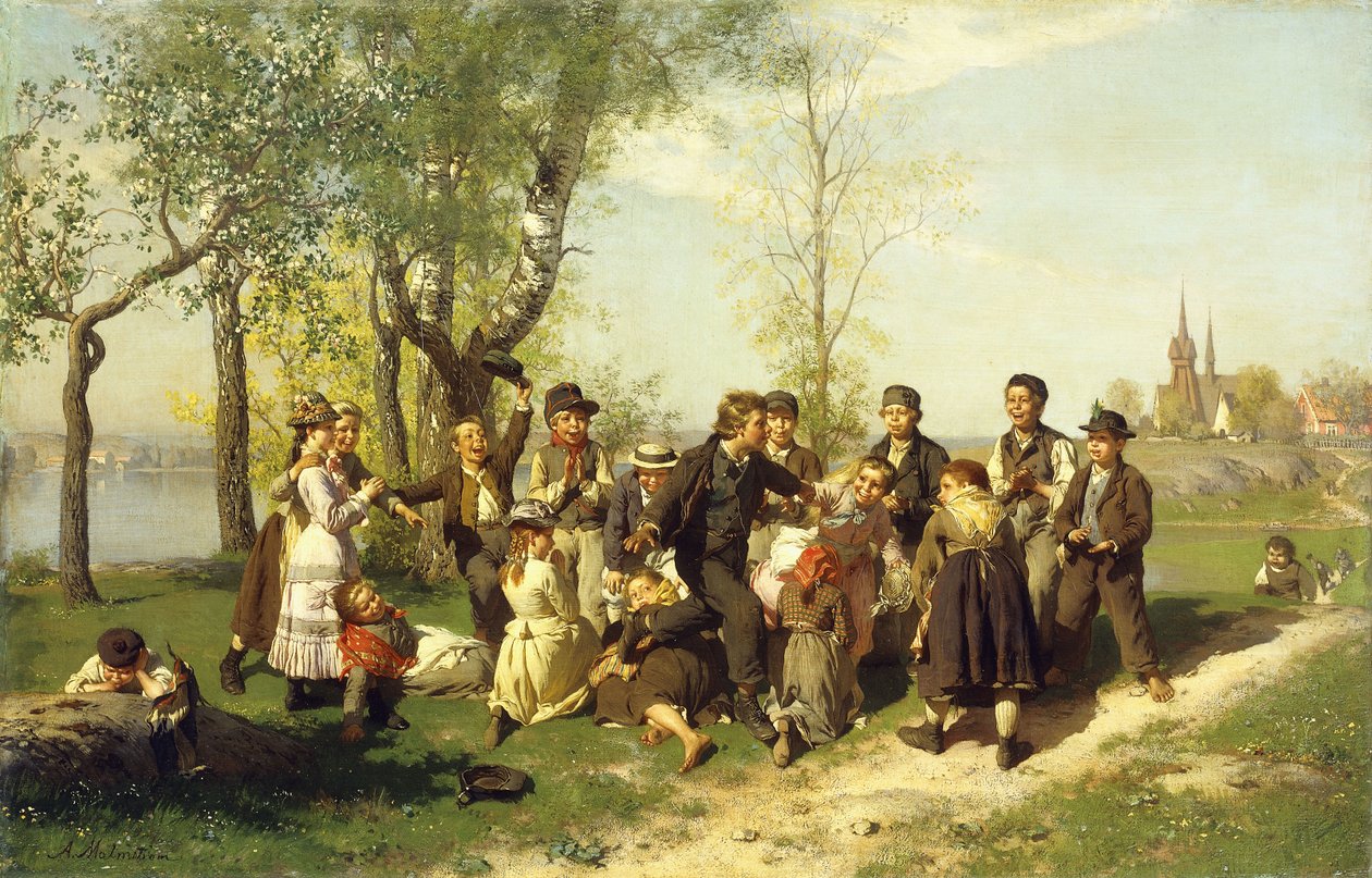 Niños jugando de August Malmström
