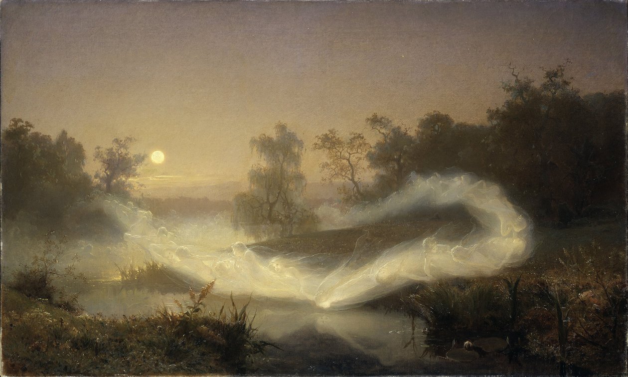 Elfos danzantes, 1866 de August Malmström