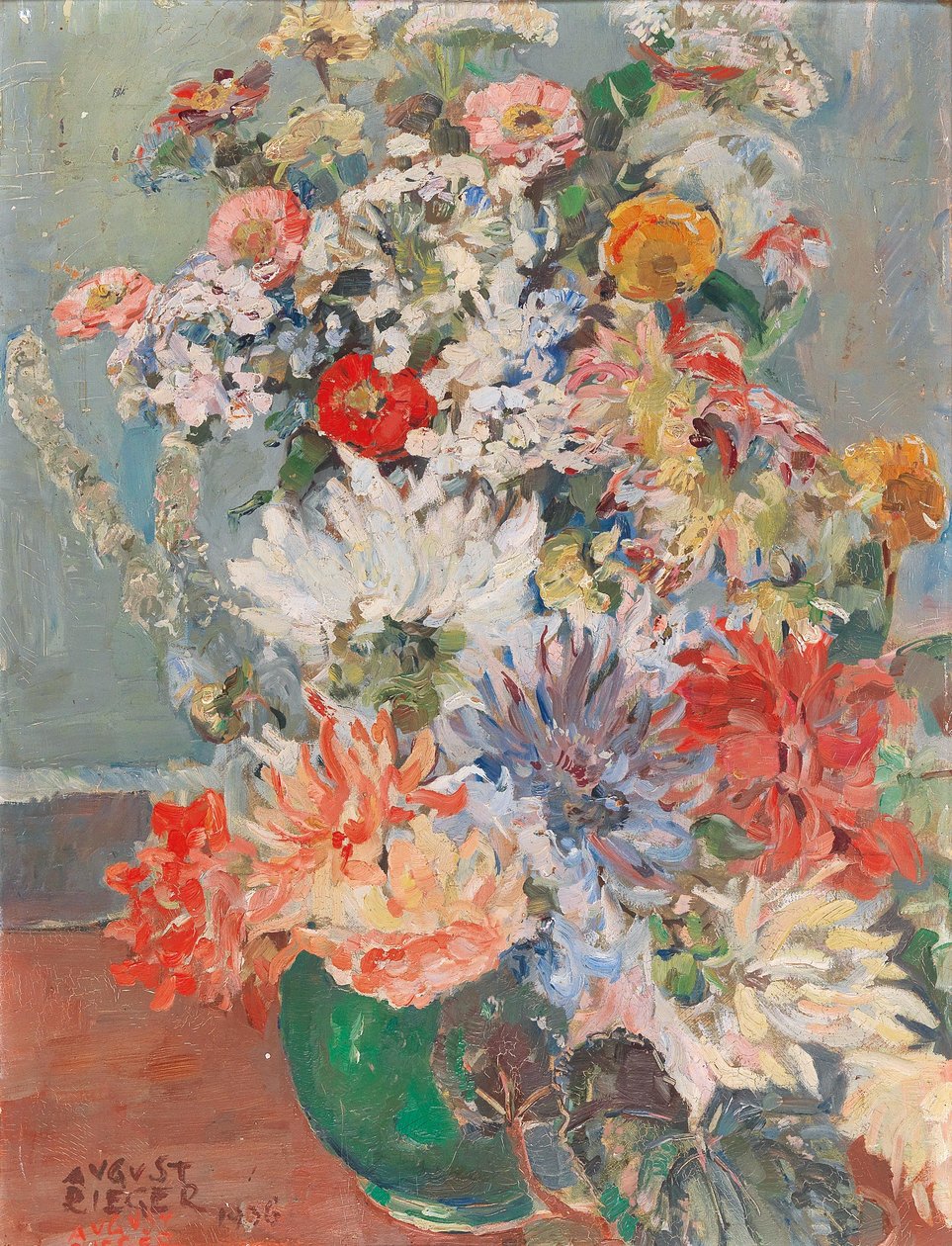 Alemán: Summer flower bouquet de August Rieger