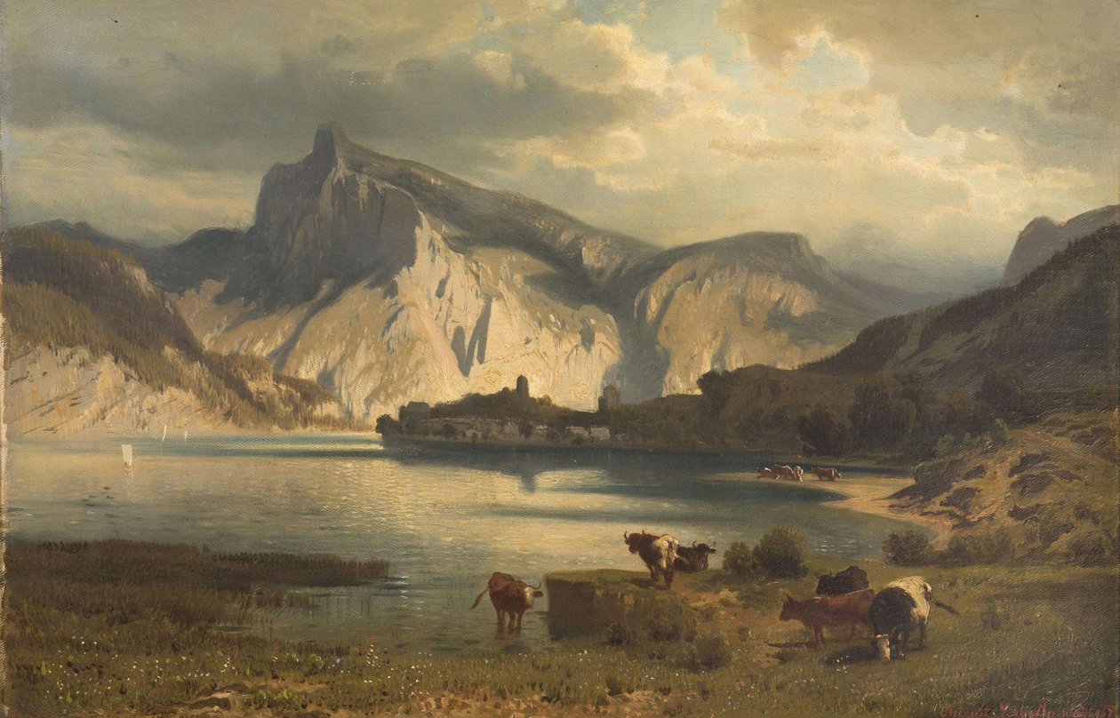 Paisaje con lago de August Schaeffer von Wienwald