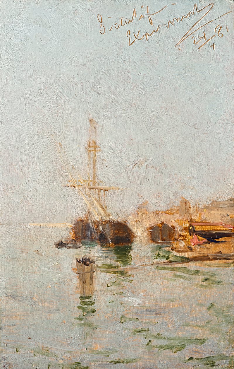 Estudia desde Venecia con barco de August von Pettenkofen