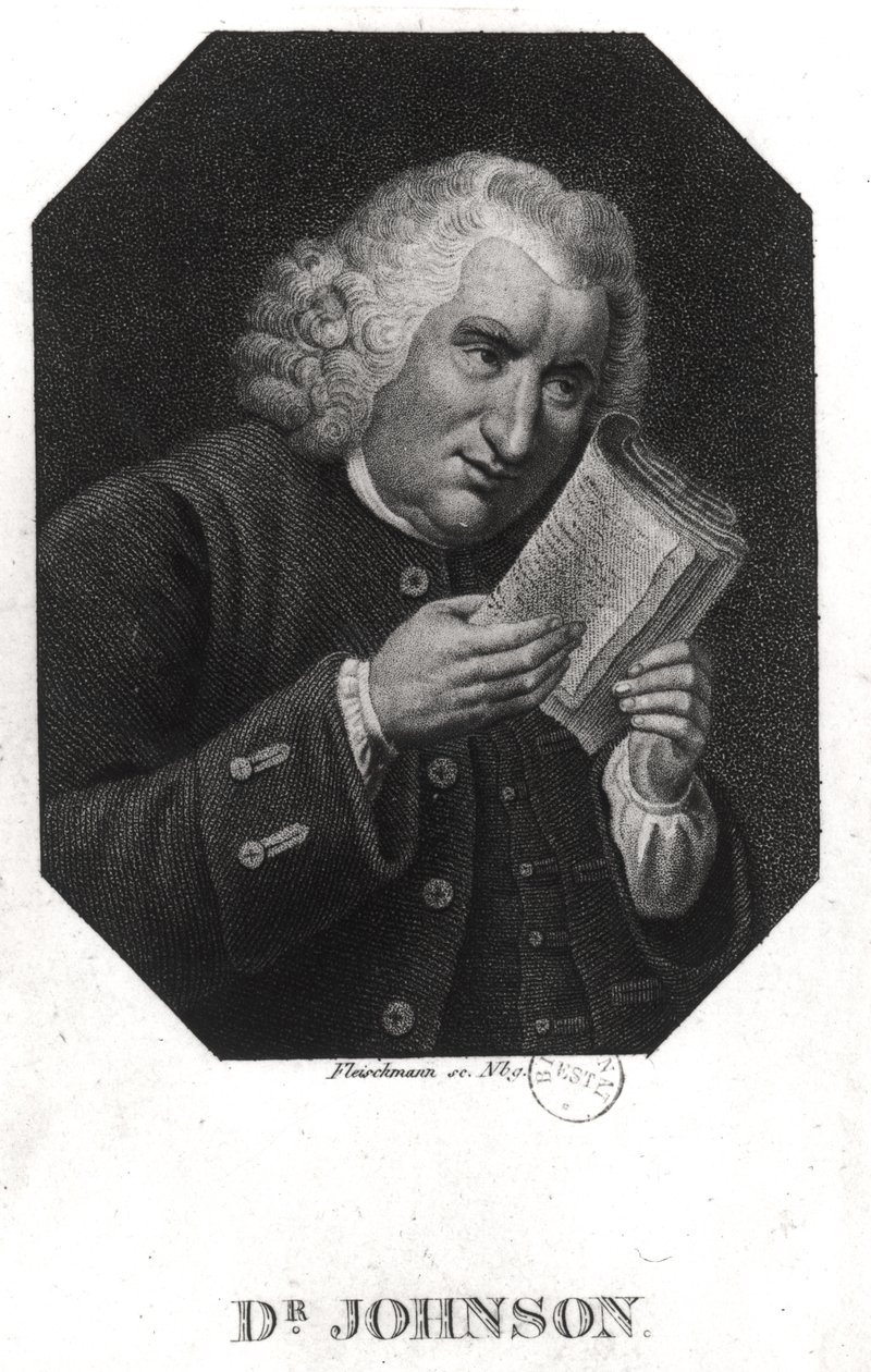 Dr. Samuel Johnson (1709-84) de Auguste Christian Fleischmann