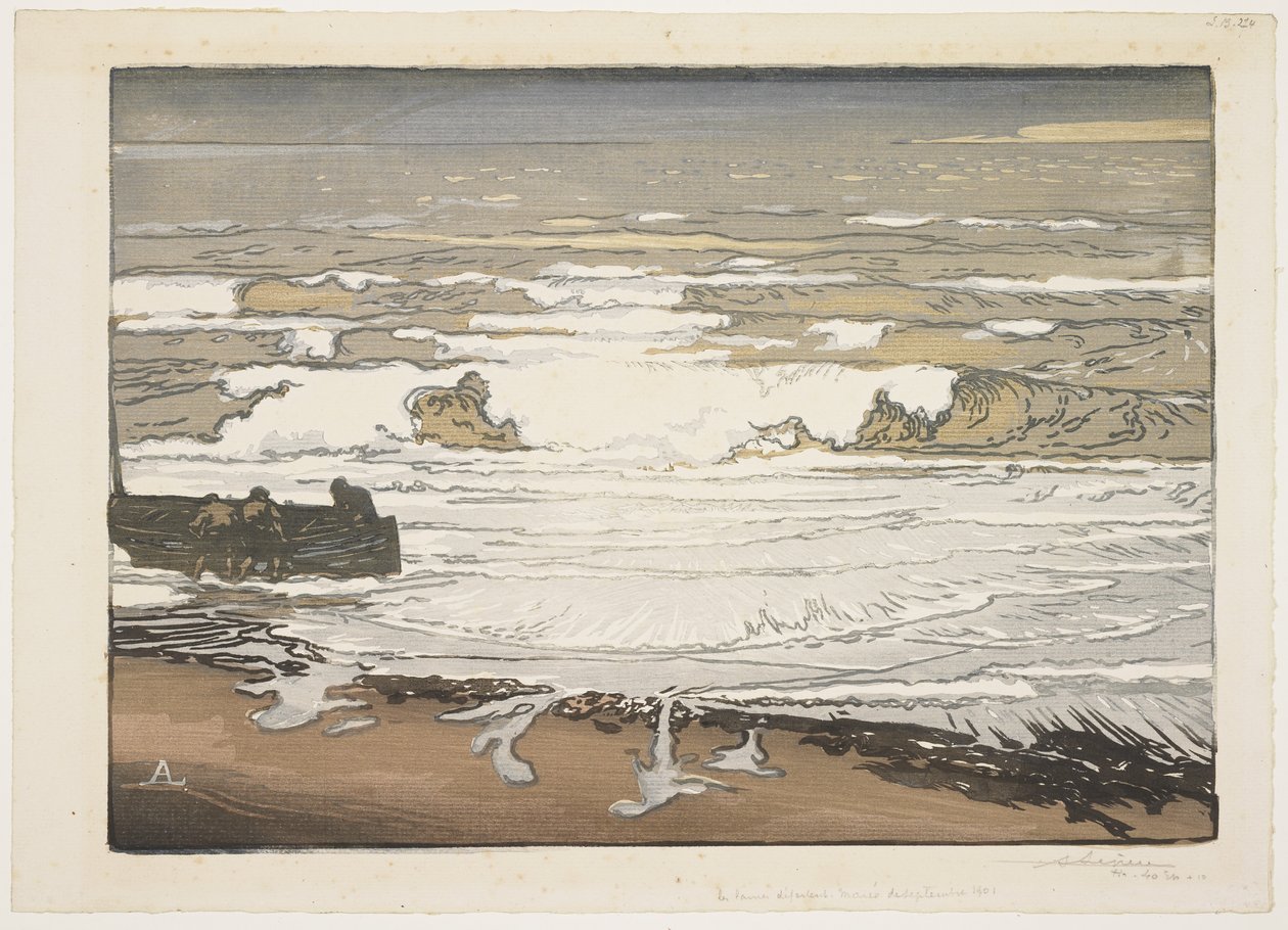 Las olas rompen, marea de septiembre, 1901 de Auguste Louis Lepère