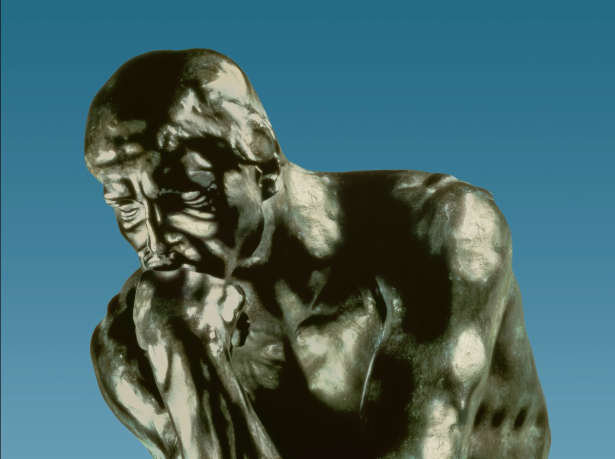 El Pensador (detalle) de Auguste Rodin