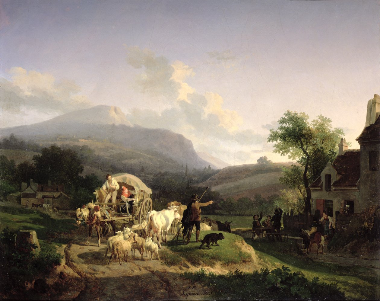 Un Paisaje Rural, 1821 de Auguste Xavier Leprince