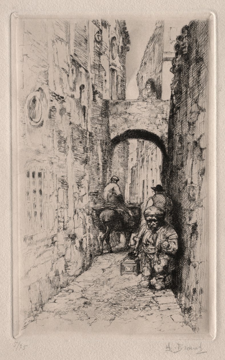 Dwarf in Narrow Street de Auguste Brouet