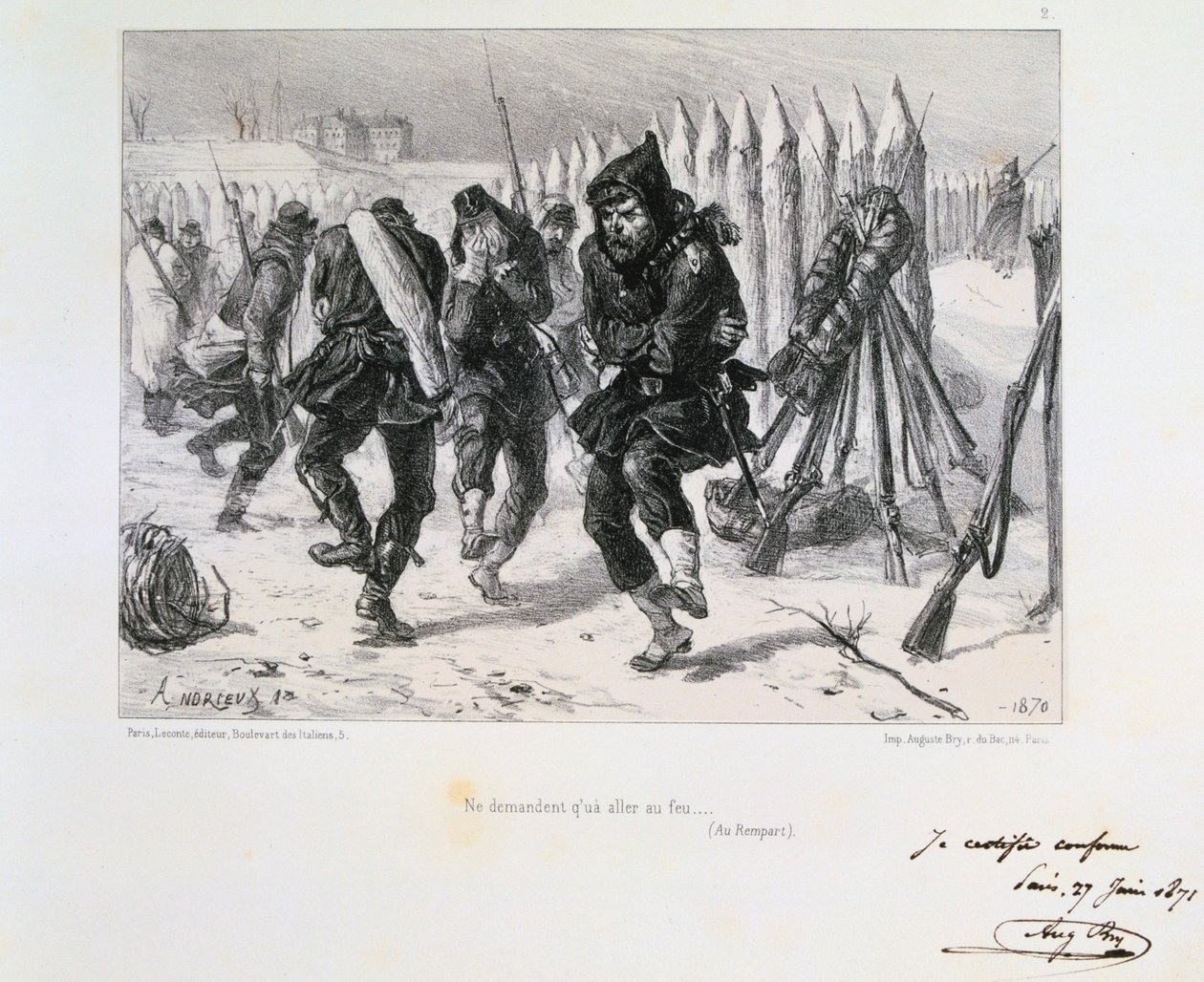 Sitio de París, Guerra Franco-Prusiana, 1870-1871 de Auguste Bry