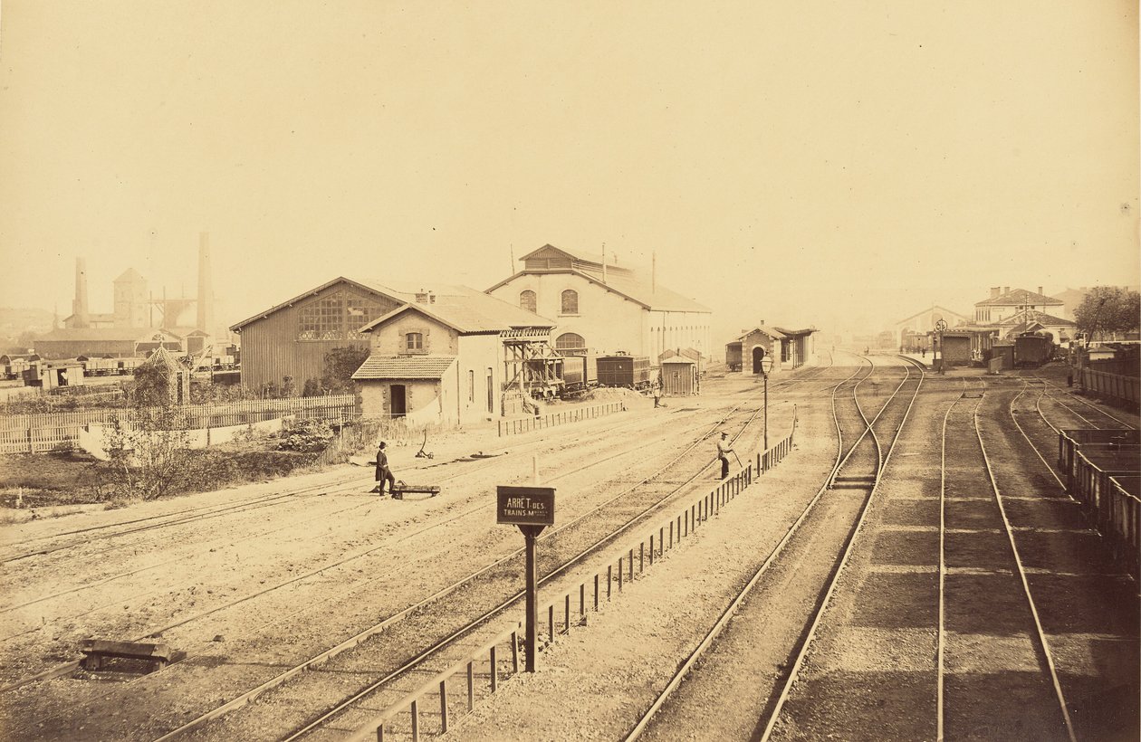 Estación de Givors, vista general de Auguste Hippolyte Collard