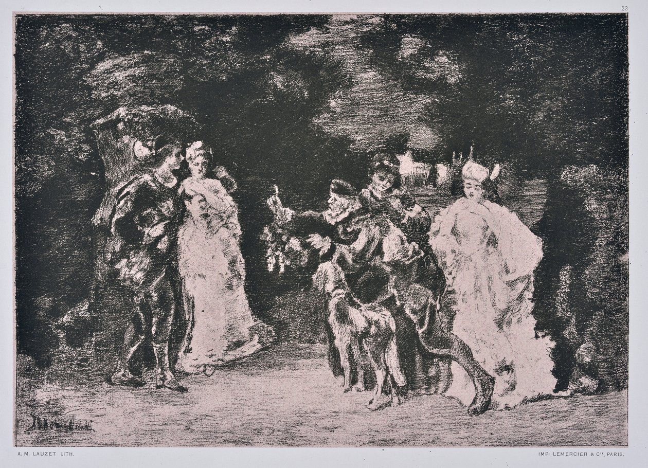 El Premio de la Danza(dibujo) de Auguste Lauzet