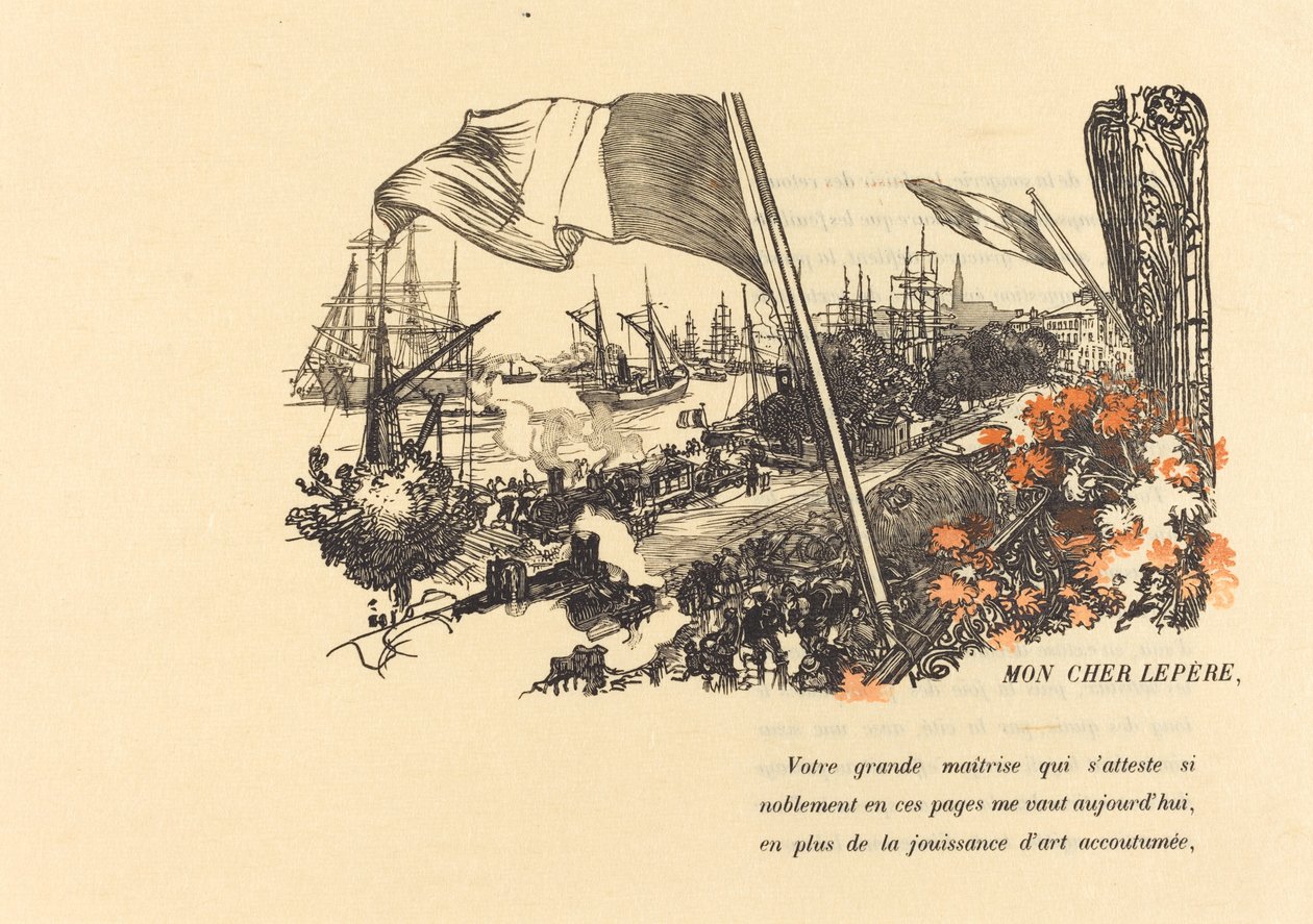 Página de dedicación de Auguste Lepere