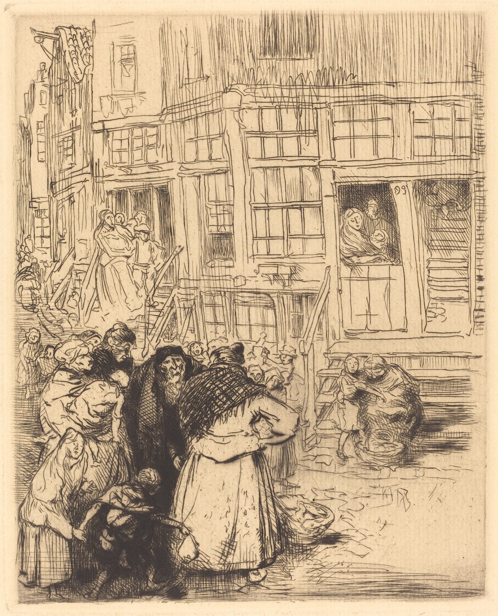 Barrios judíos en Ámsterdam de Auguste Lepere