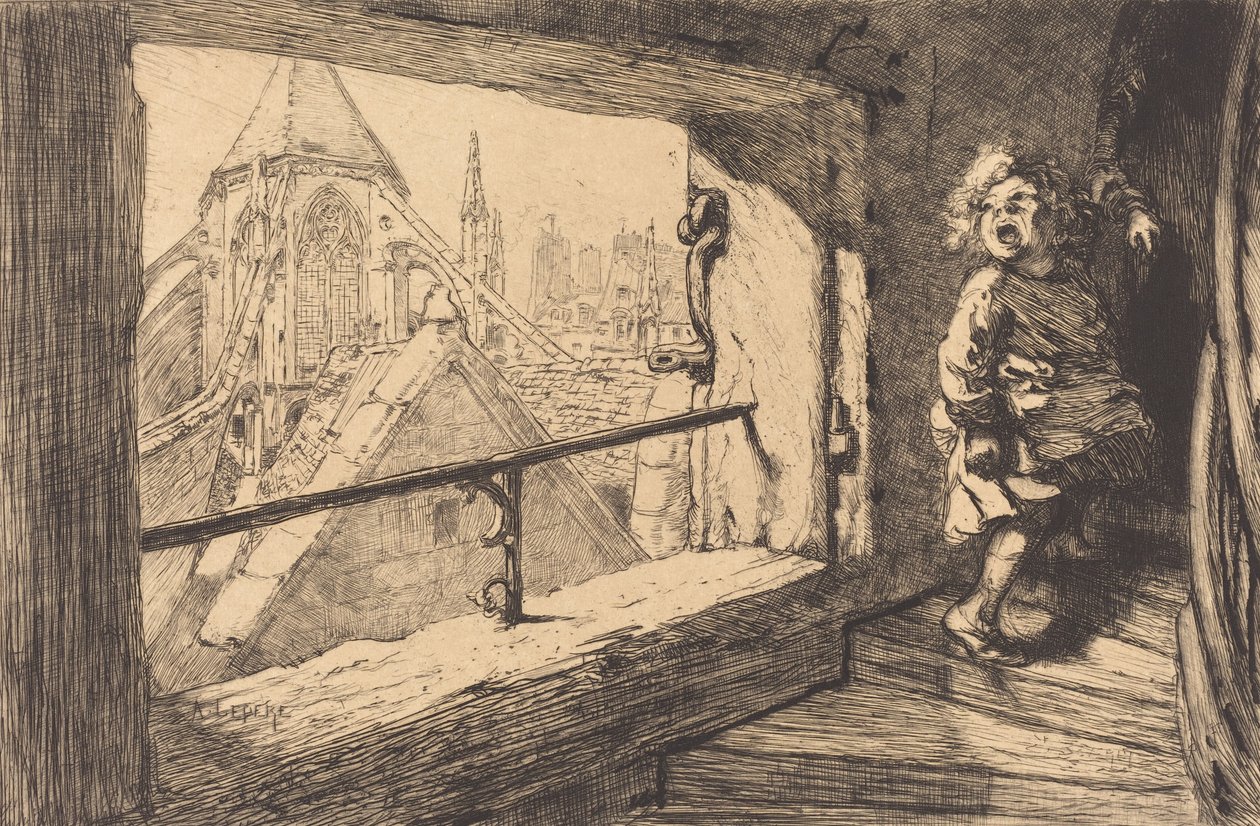 Los techos de Saint-Severin, 1889 de Auguste Lepere