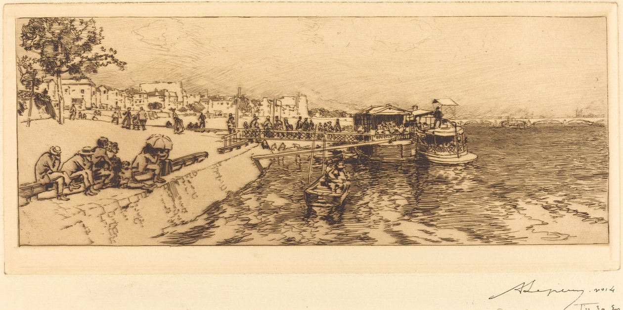 Muelle de Bercy (Embarcadero, quai de Bercy) de Auguste Lepere