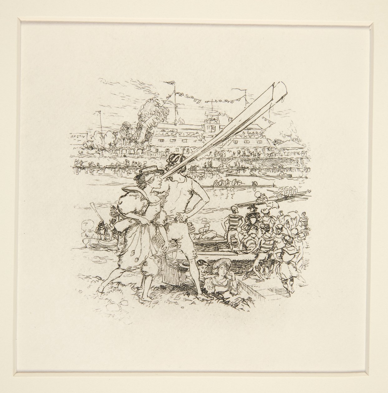 fiesta junto al río de Auguste Lepere