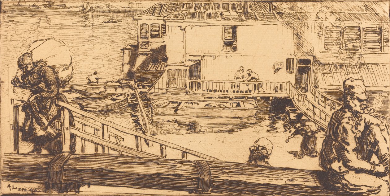 La lavandería, 1891 de Auguste Lepere