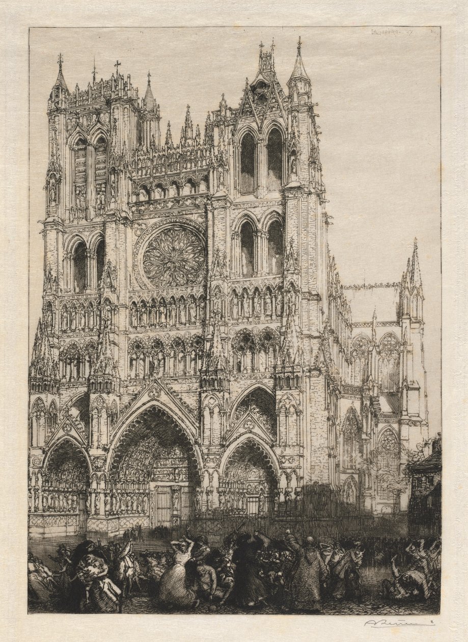 Catedral de Amiens, Día del inventario, 1887 de Auguste Louis Lepère