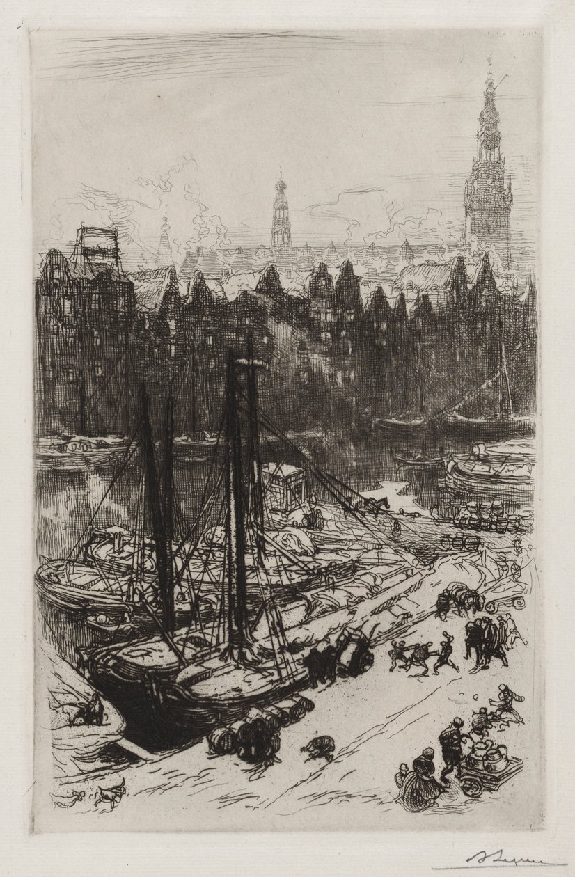 Ámsterdam, vista del Hotel Victoria de Auguste Louis Lepère