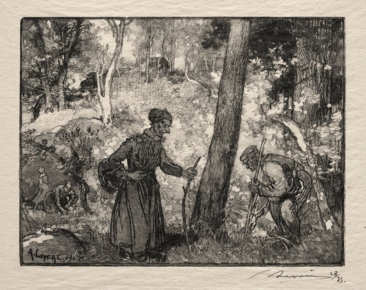 Au Rocher Bernard de Auguste Louis Lepère