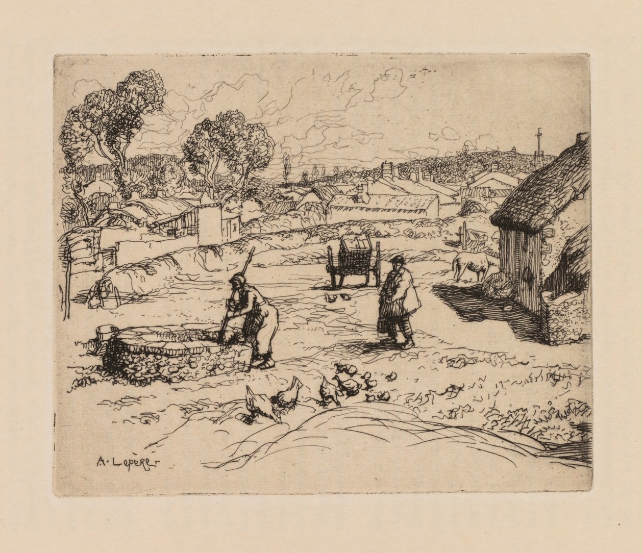 Auguste Lepère: La Masure (Vendèe) de Auguste Louis Lepère