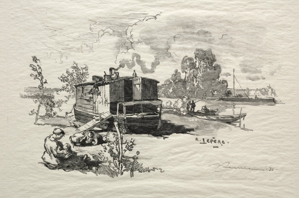 Bateau logement de Auguste Louis Lepère