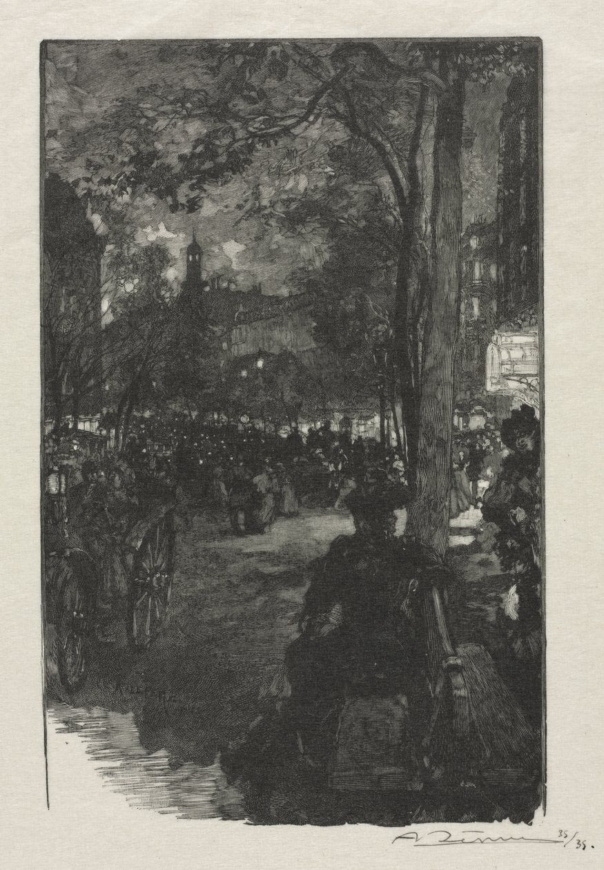Bulevar Montmartre, Tarde de Auguste Louis Lepère