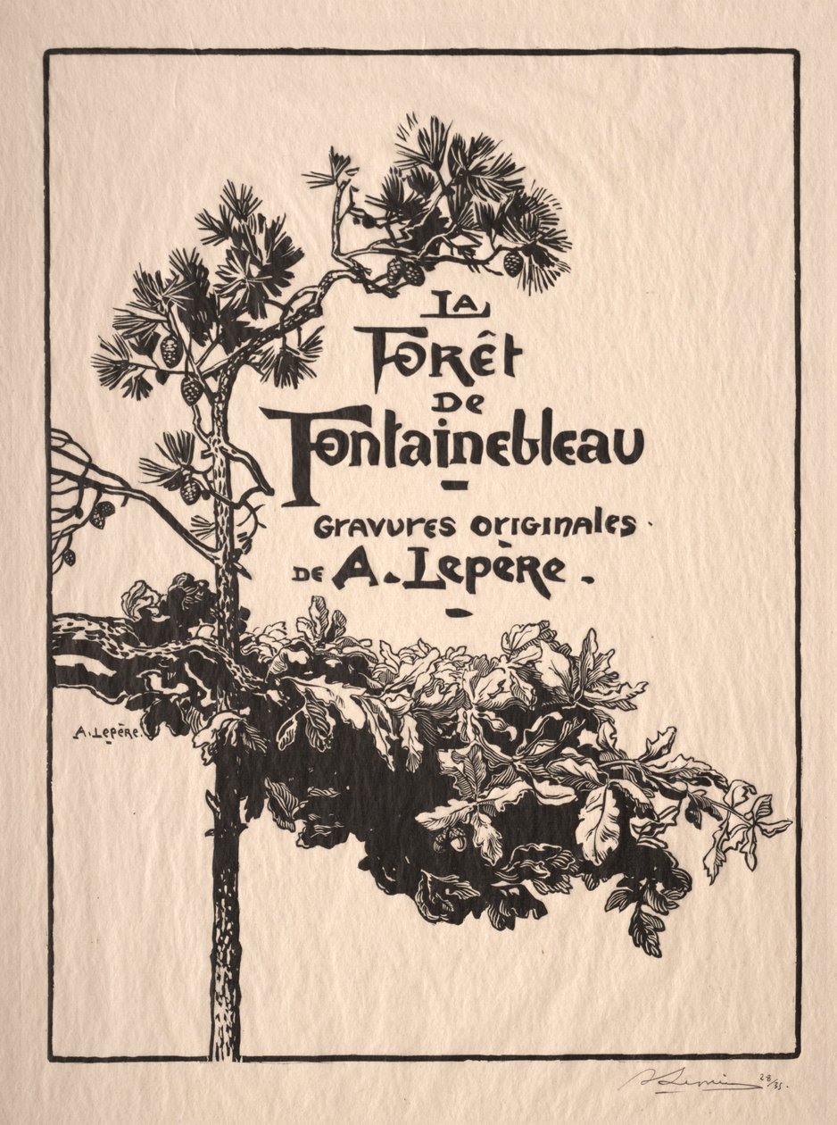 Fontainebleau: Frontispicio de Auguste Louis Lepère