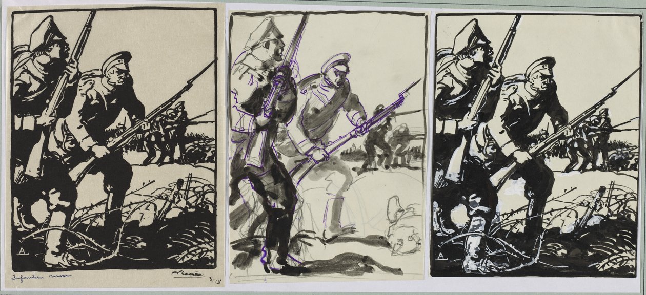 Infanterie russe de Auguste Louis Lepère