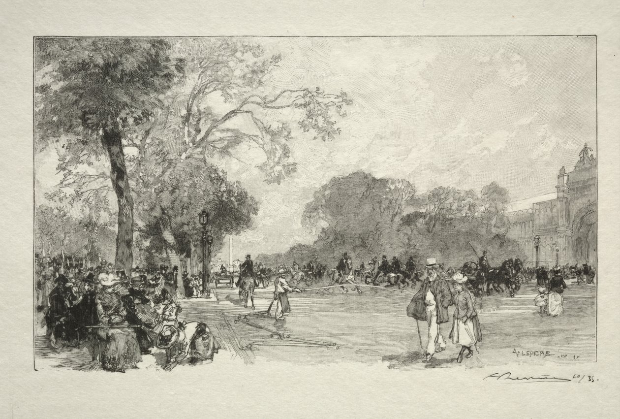 La Avenida de los Campos Elíseos de Auguste Louis Lepère