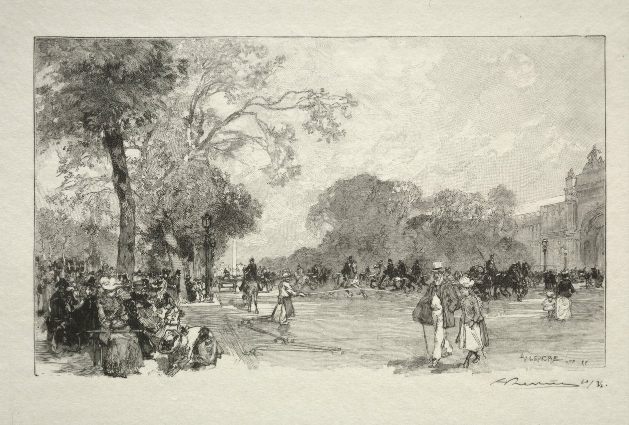 La Avenida de los Campos Elíseos de Auguste Louis Lepère
