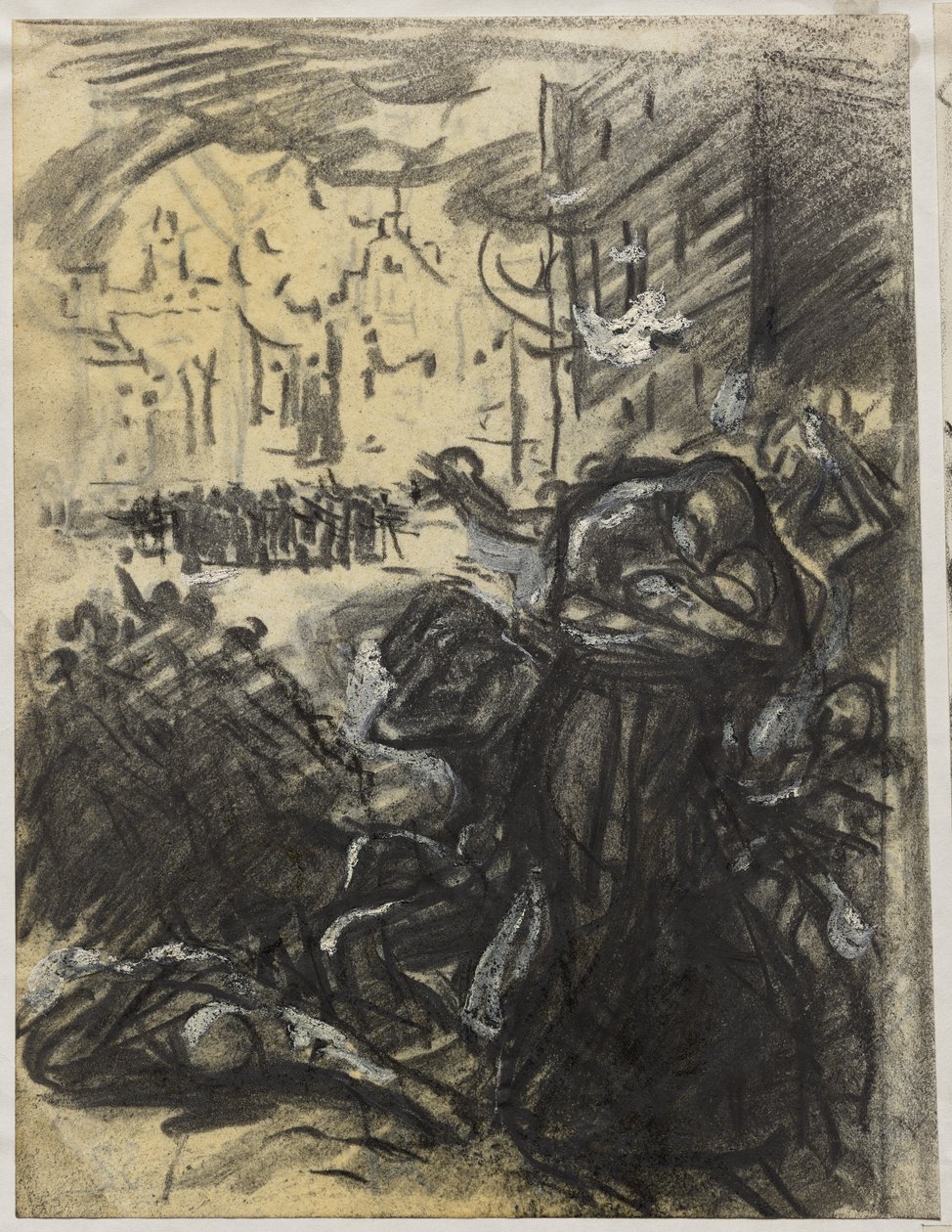 El fuego de Lovaina de Auguste Louis Lepère