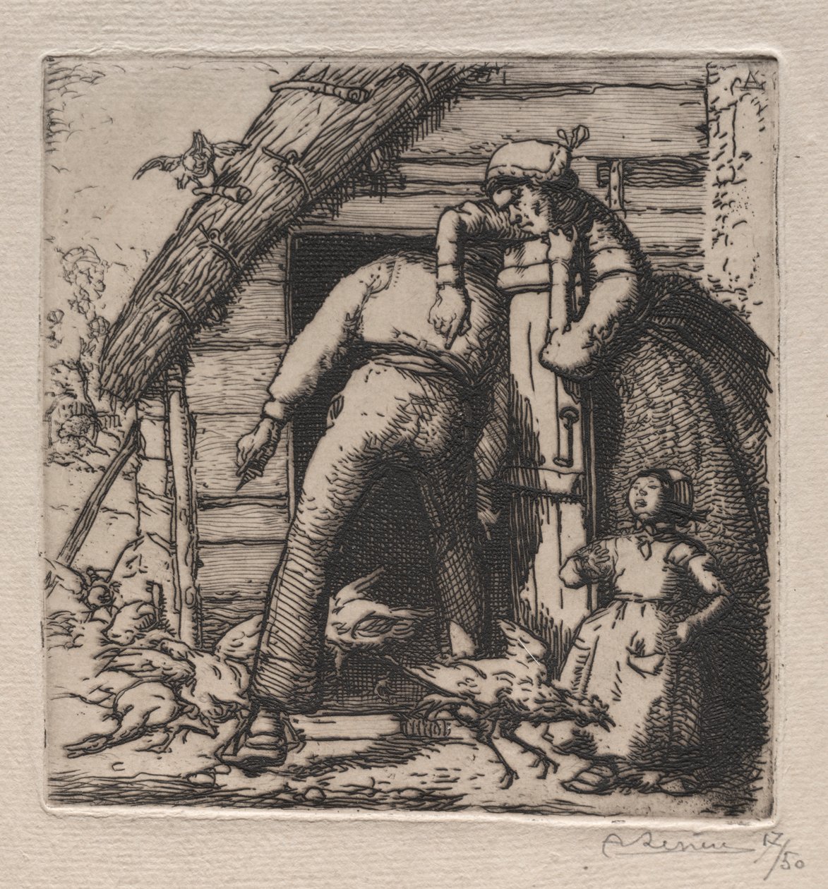 La Poulailler atrapa la más grande de Auguste Louis Lepère