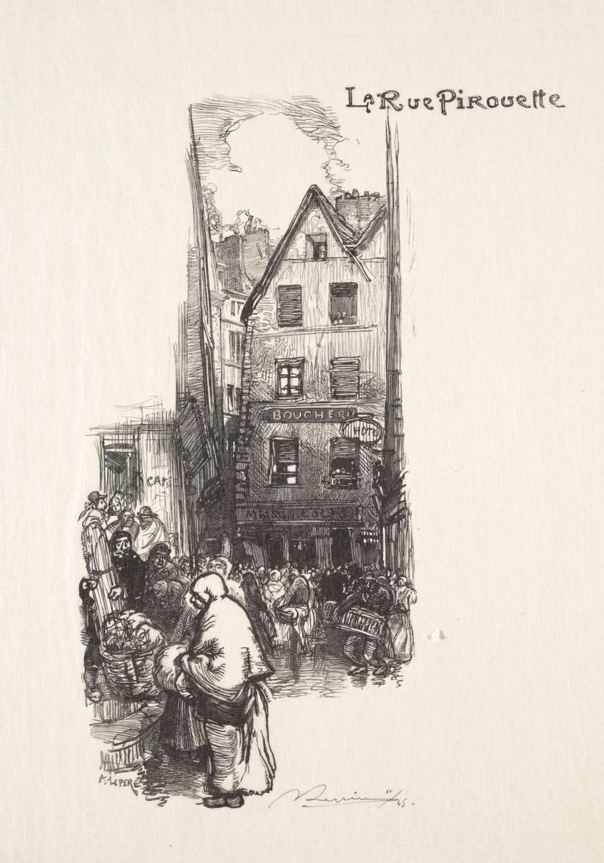 La Rue Pirouette de Auguste Louis Lepère