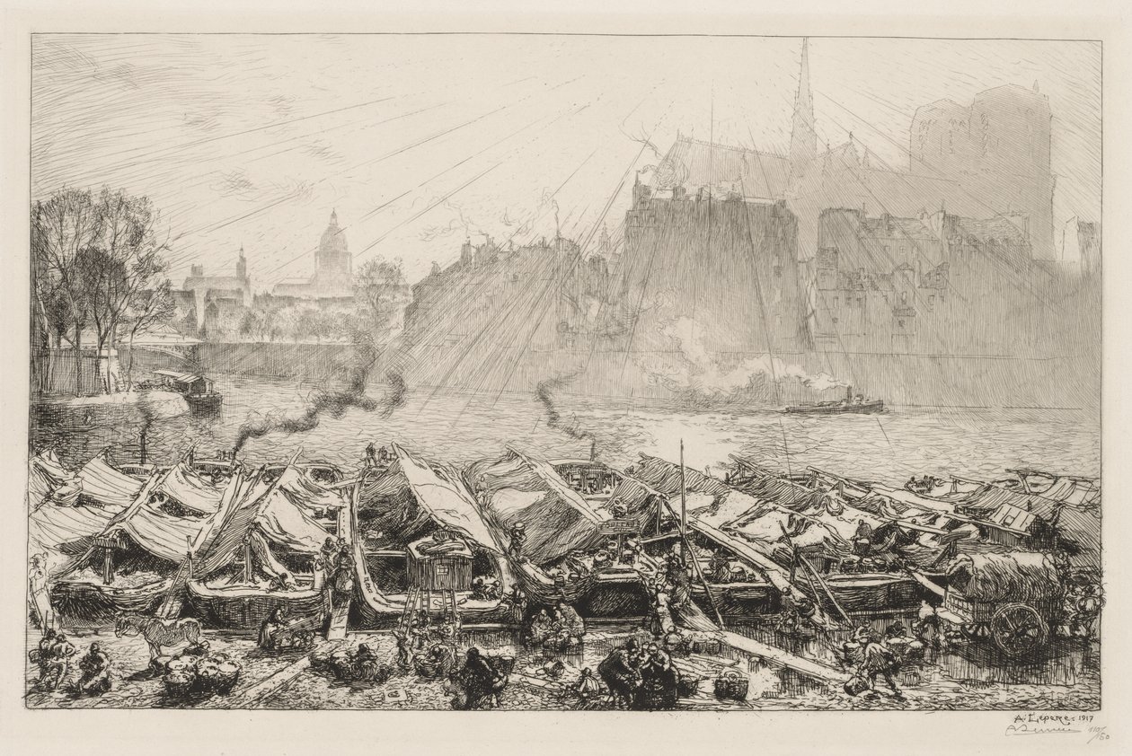 Le Grande Marché aux Pommes de Auguste Louis Lepère
