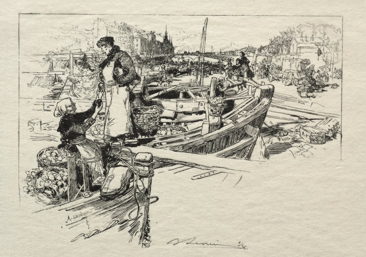 El Mercado de Manzanas, No. 1 de Auguste Louis Lepère