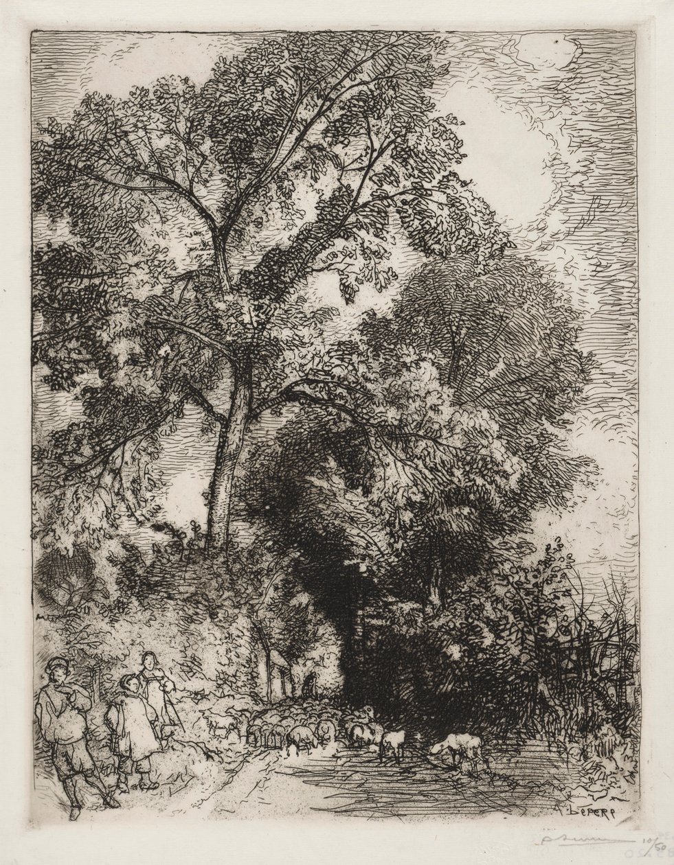 Le Retour du Troupeau, Crèvecœur, 1913 de Auguste Louis Lepère