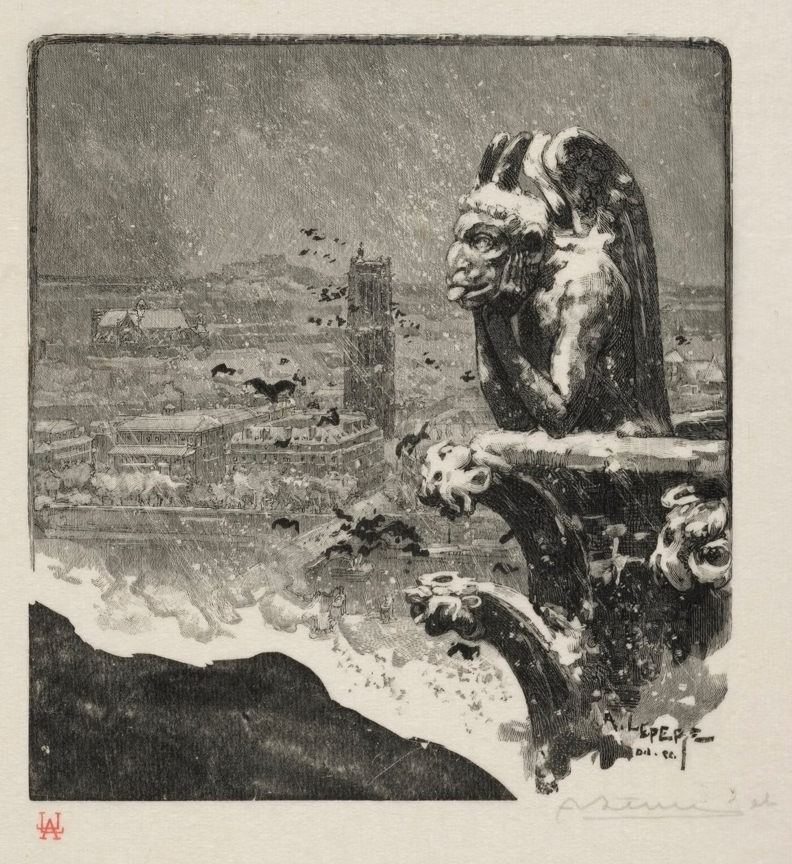 Le Stryge de Notre Dame, 1890 de Auguste Louis Lepère
