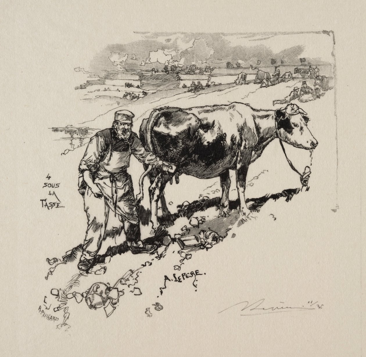 Le marchand de lait de Auguste Louis Lepère