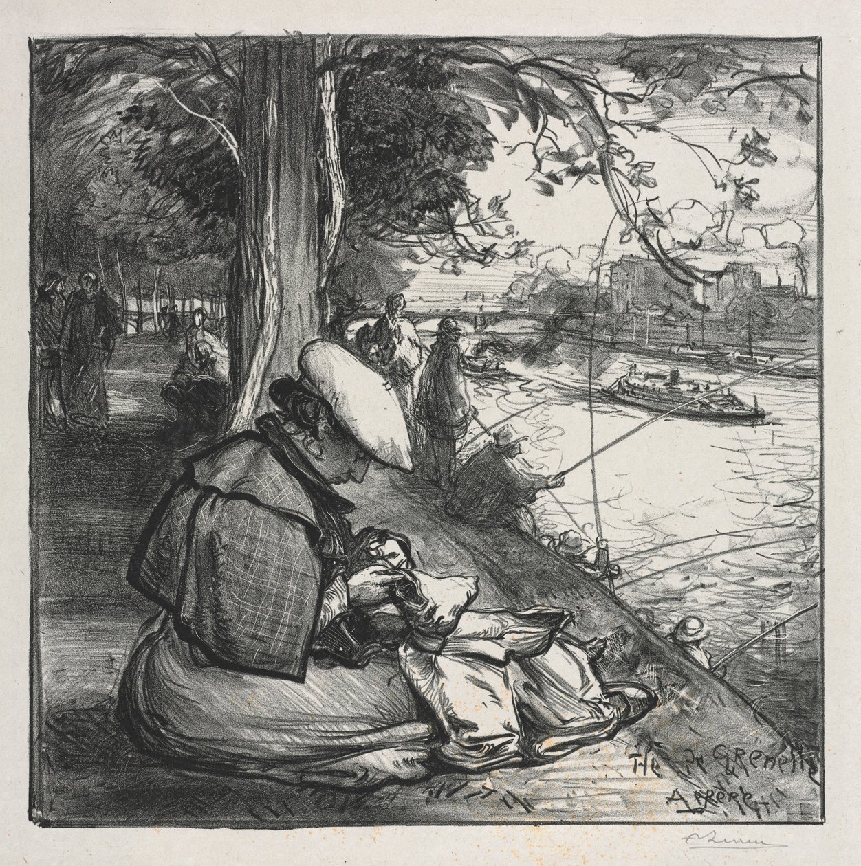 La isla de Grenelle, 1898 de Auguste Louis Lepère