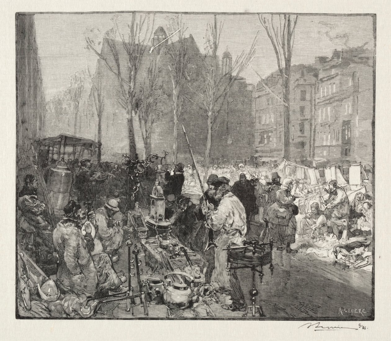 Marché à la Ferraille de Auguste Louis Lepère