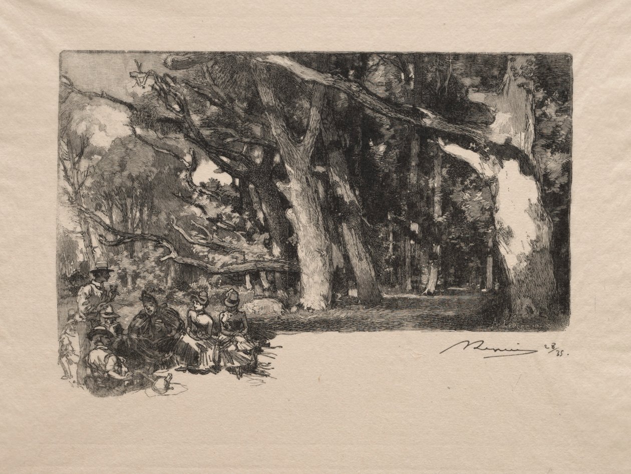 Mediodía en el bosque de Auguste Louis Lepère