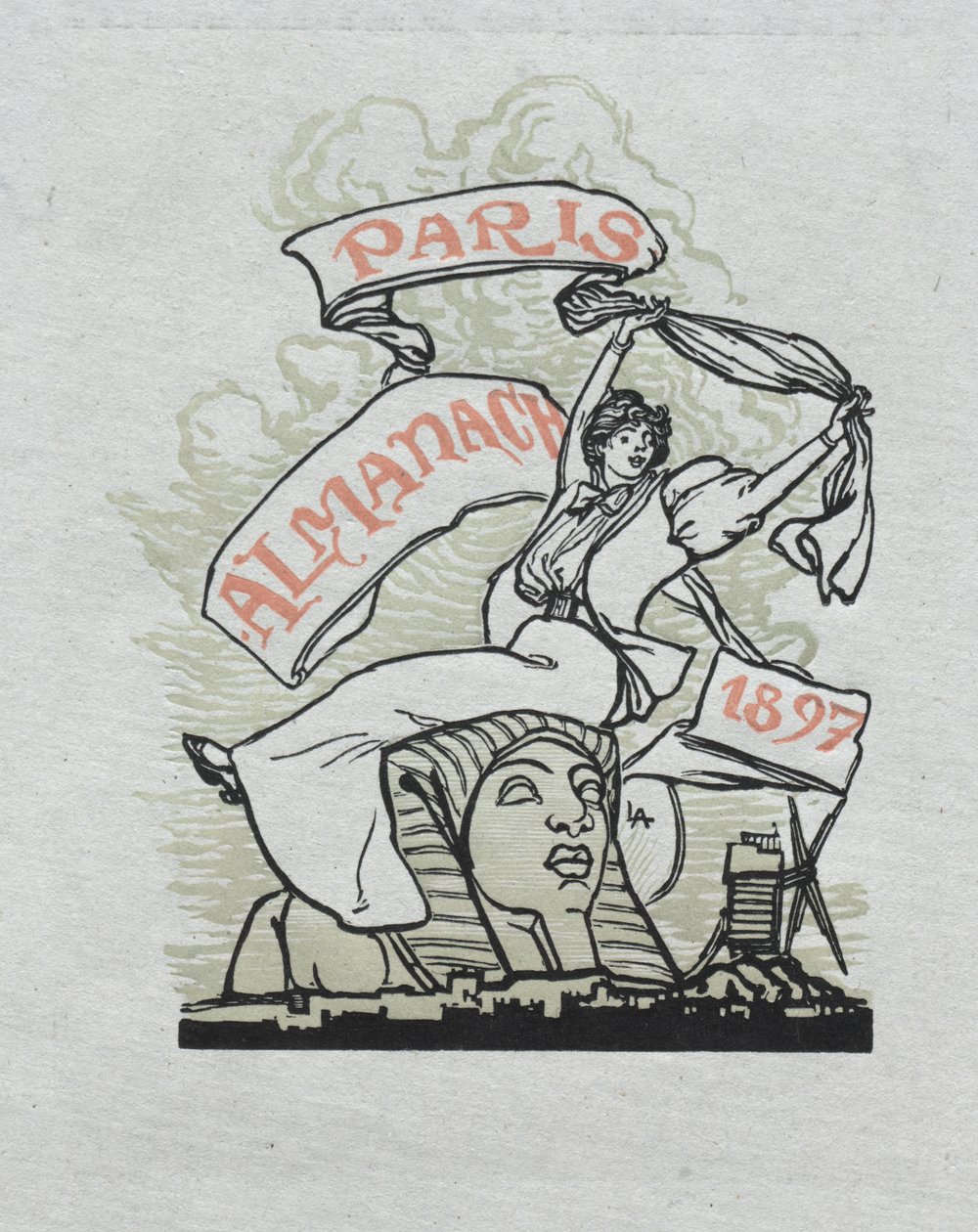 Almanaque de París, 1897: Contraportada de Auguste Louis Lepère
