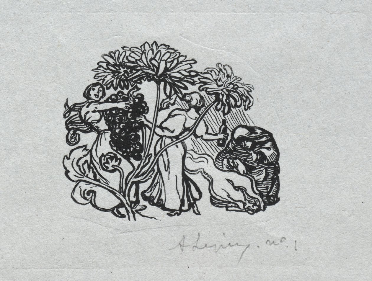 Almanaque de París, 1897: Pie de Página, Otoño de Auguste Louis Lepère