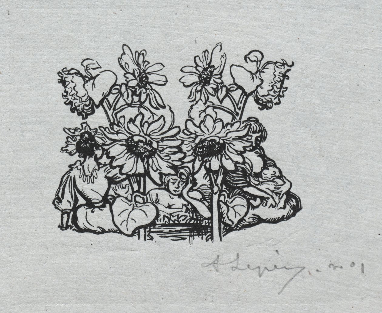 Almanaque de París, 1897: Pie de Página, Verano de Auguste Louis Lepère